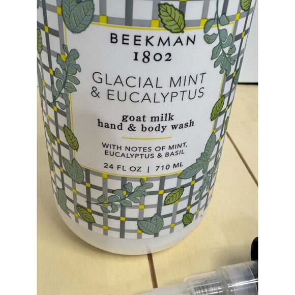 BEEKMAN 1802 - NEW - GLACIAL MINT BODY LOTION WITH PUMP - SUPER SIZE - Picture 2 of 5